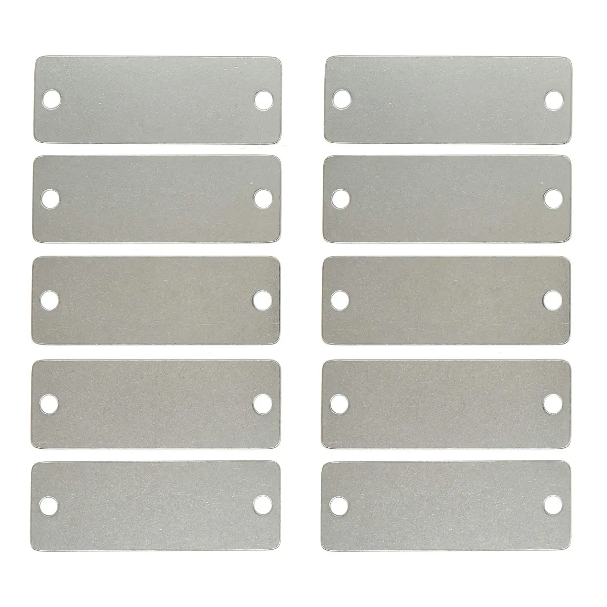 StayMax Stainless Steel Blank Tags Rectangle Stamping Blanks with Two Holes, 5 cm (1.96"x0.7") | 25 Pack for DIY Crafts - main product image