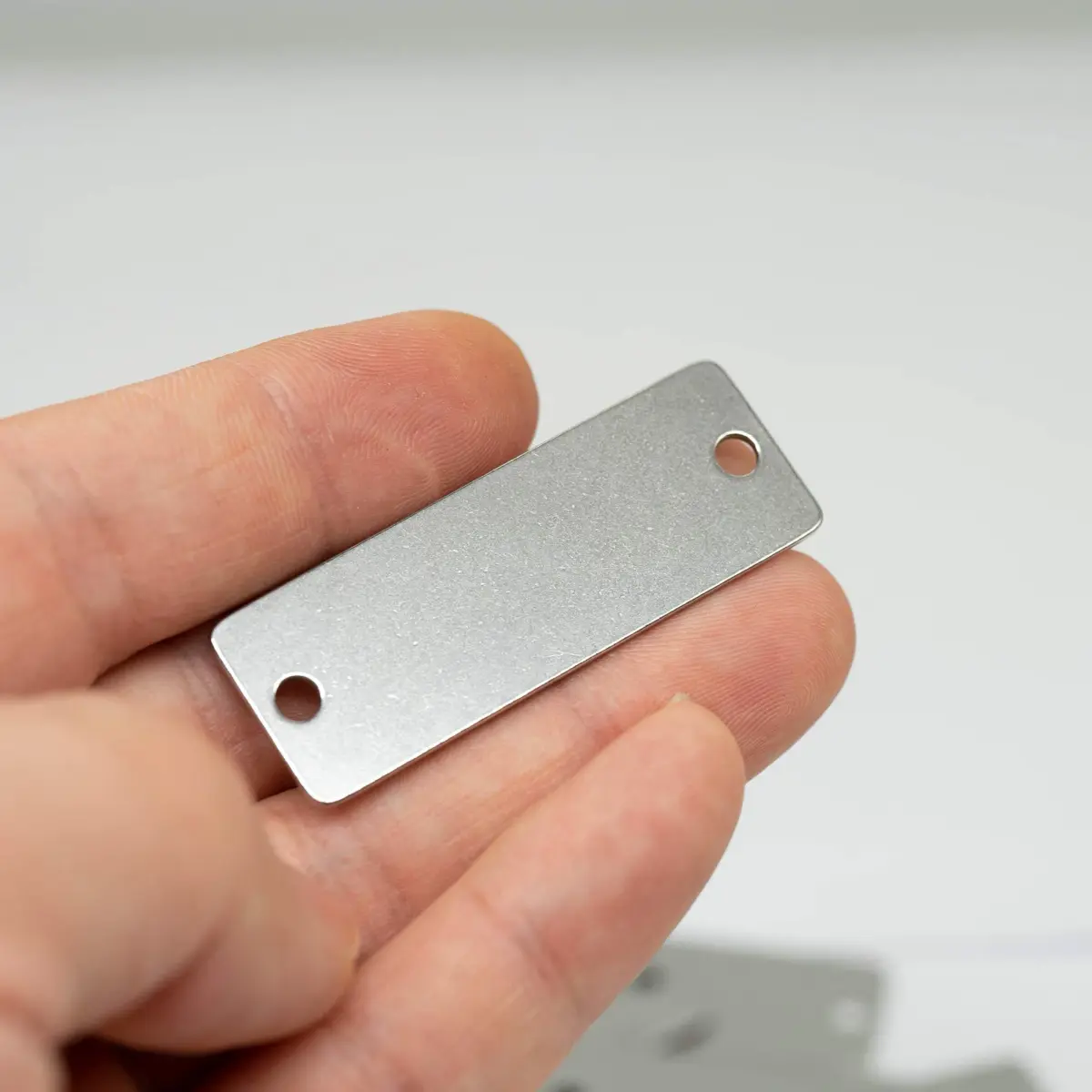 StayMax Stainless Steel Blank Tags Rectangle Stamping Blanks with Two Holes, 5 cm (1.96"x0.7") | 25 Pack for DIY Crafts - view 3