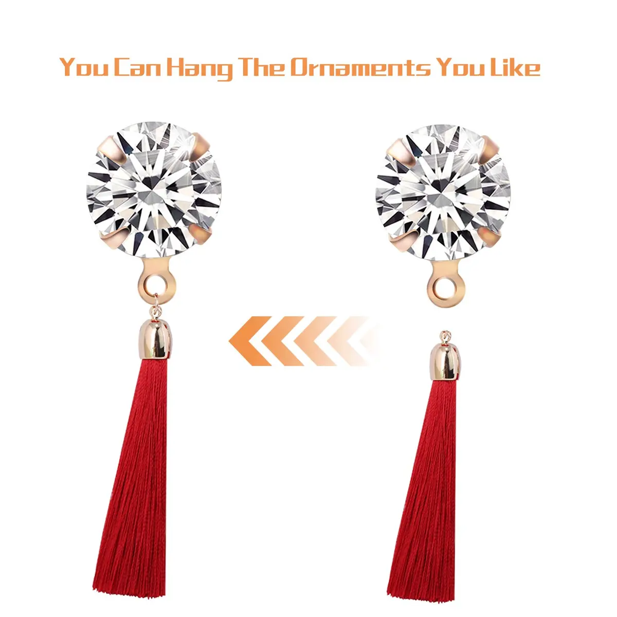 Aylifu Hypoallergenic Earring Posts Studs with Loops & Butterfly Backs, Gold & Silver, 4 Sizes (80pcs Total) - view 4