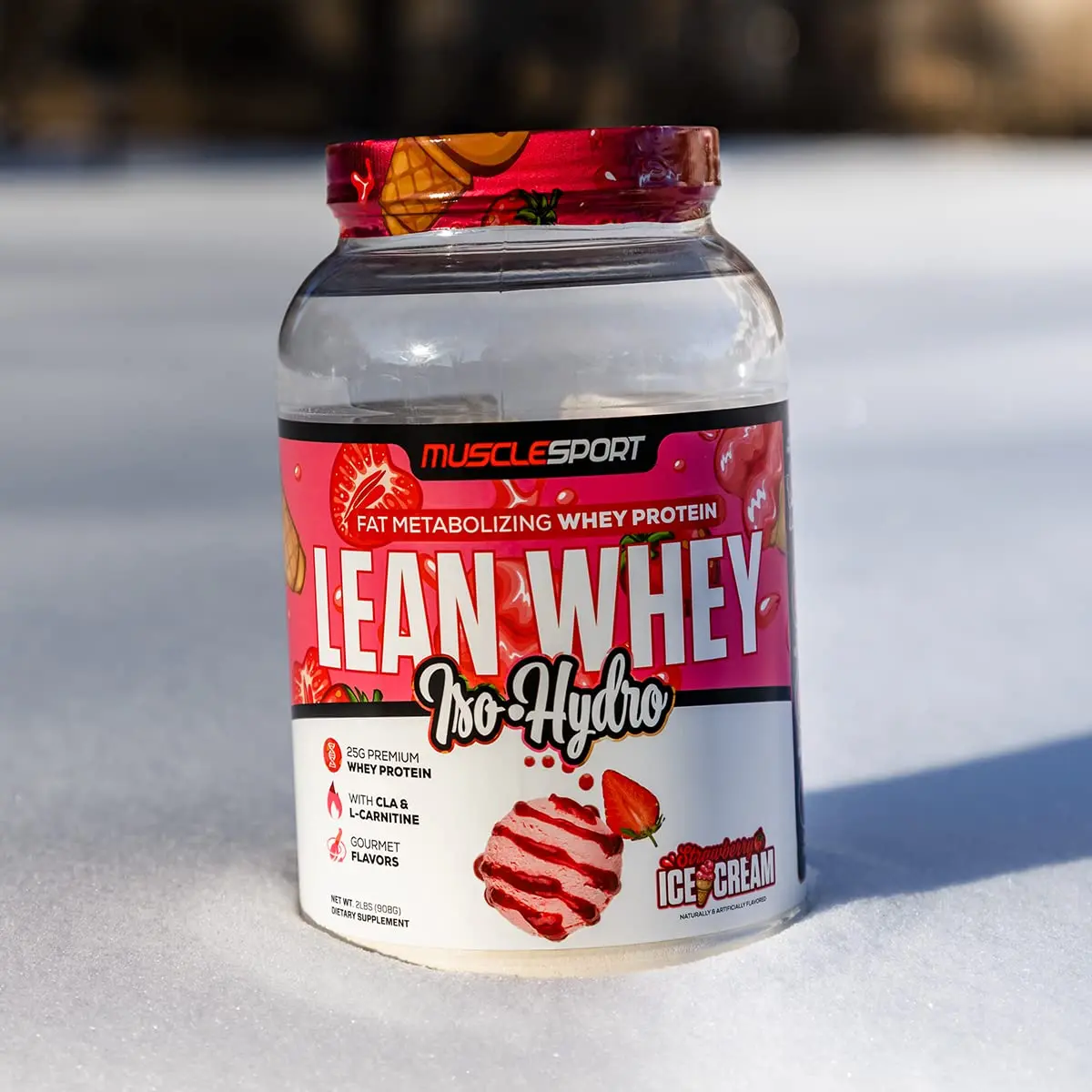 Musclesport Lean Whey Revolution™ Protein Powder - Whey Protein Isolate - 25g Protein per Scoop (2LB, Strawberry) - view 4