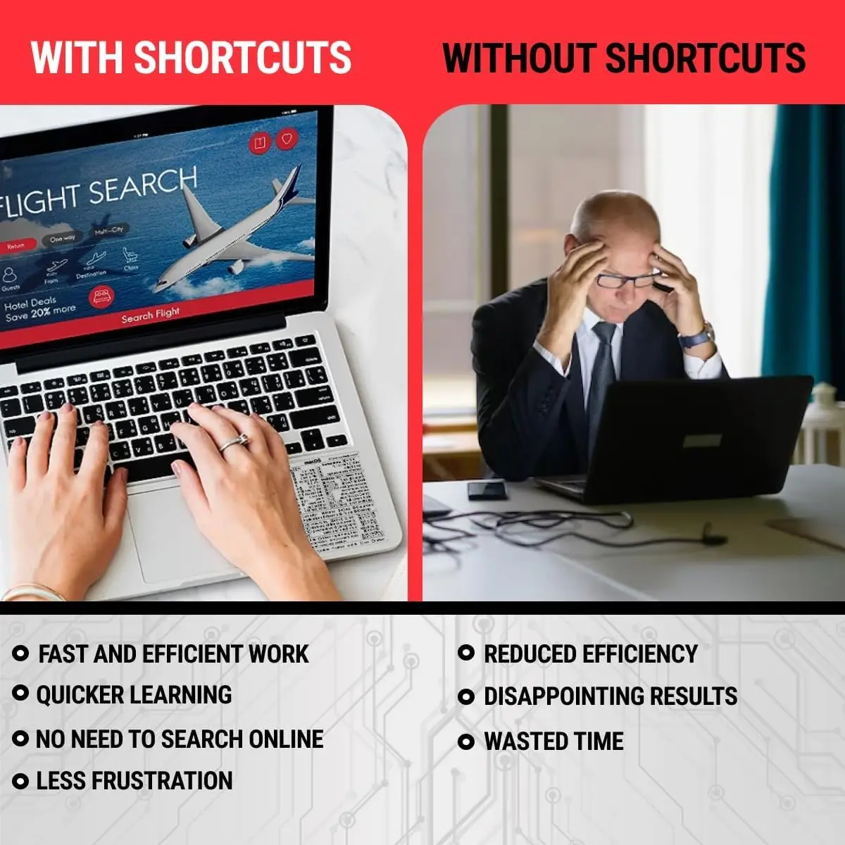 Synerlogic Mac OS Shortcuts Sticker for MacBook Air/Pro | Laminated Vinyl Keyboard Cheatsheet | macOS Commands (Clear/Black) - view 6