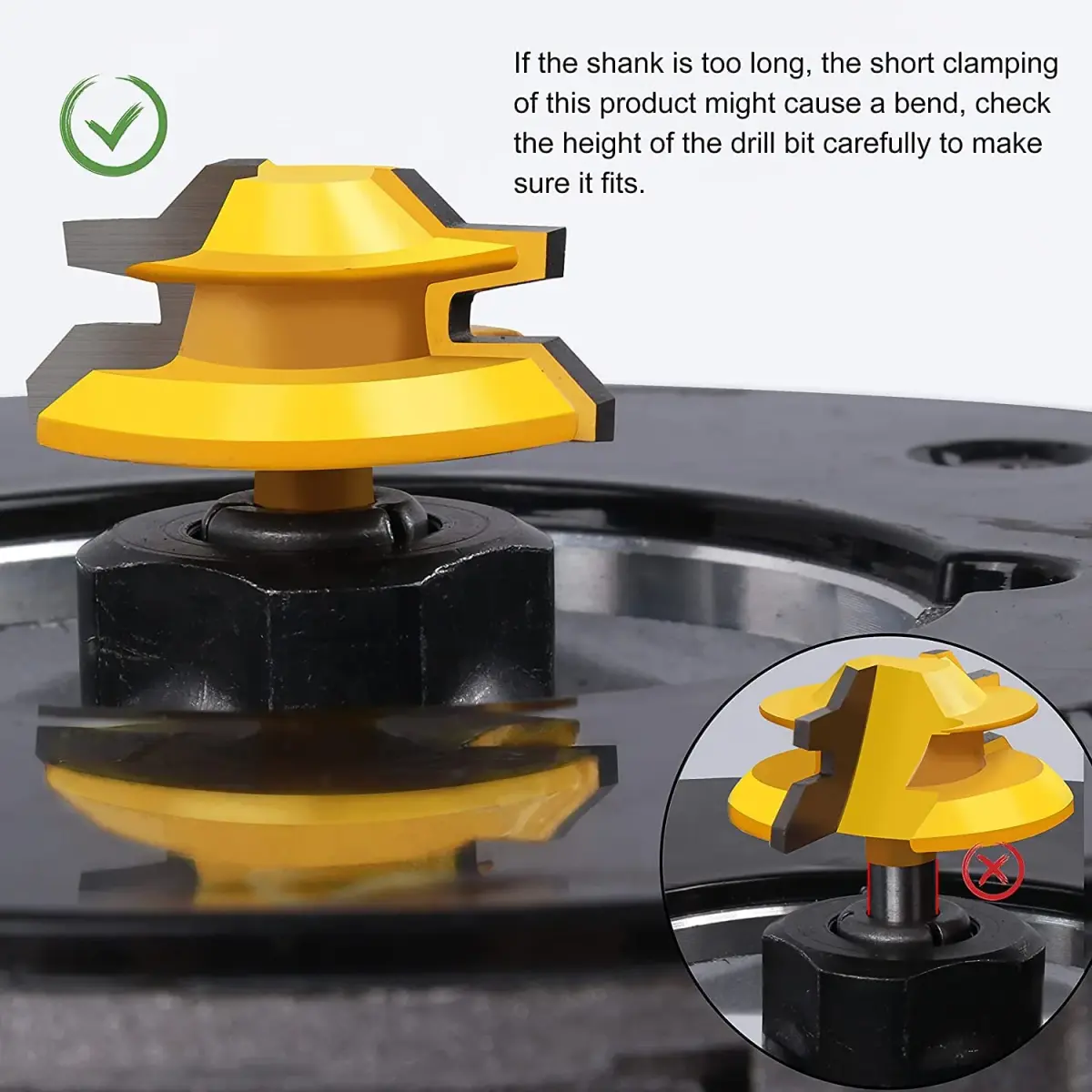 Newdeli 45 Degree Lock Miter Router Bit 1/4 Shank, 1/2 Stock Joint Woodworking Bit | Carbide Tipped for Furniture Making - view 3