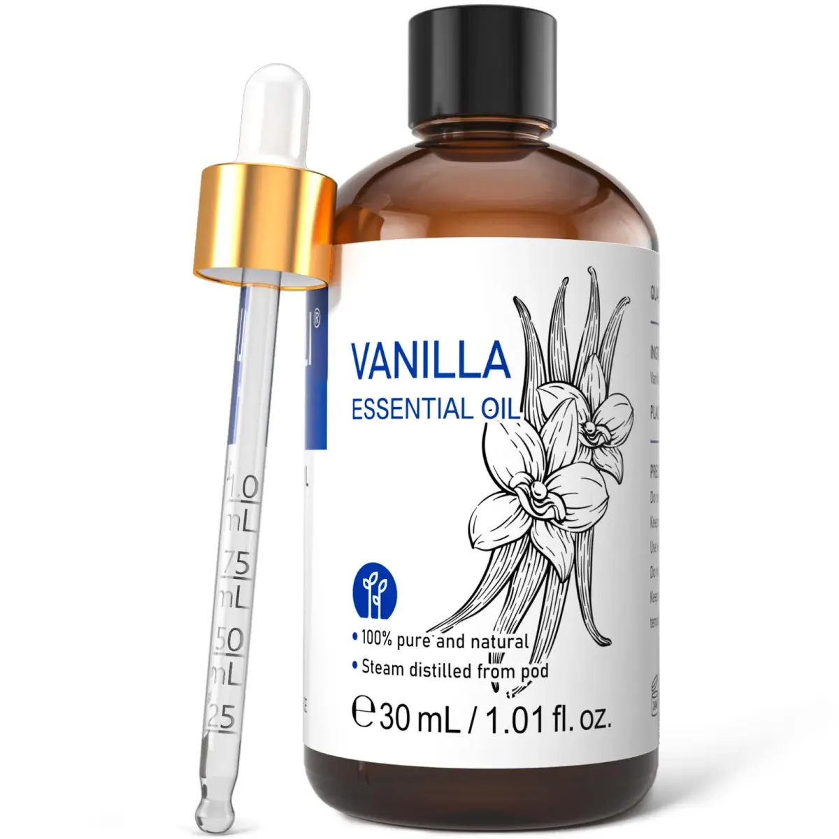 HIQILI Vanilla Essential Oil, 1 Fl Oz (30ML) | Pure & Natural Aroma for Diffusers & DIY - main product image