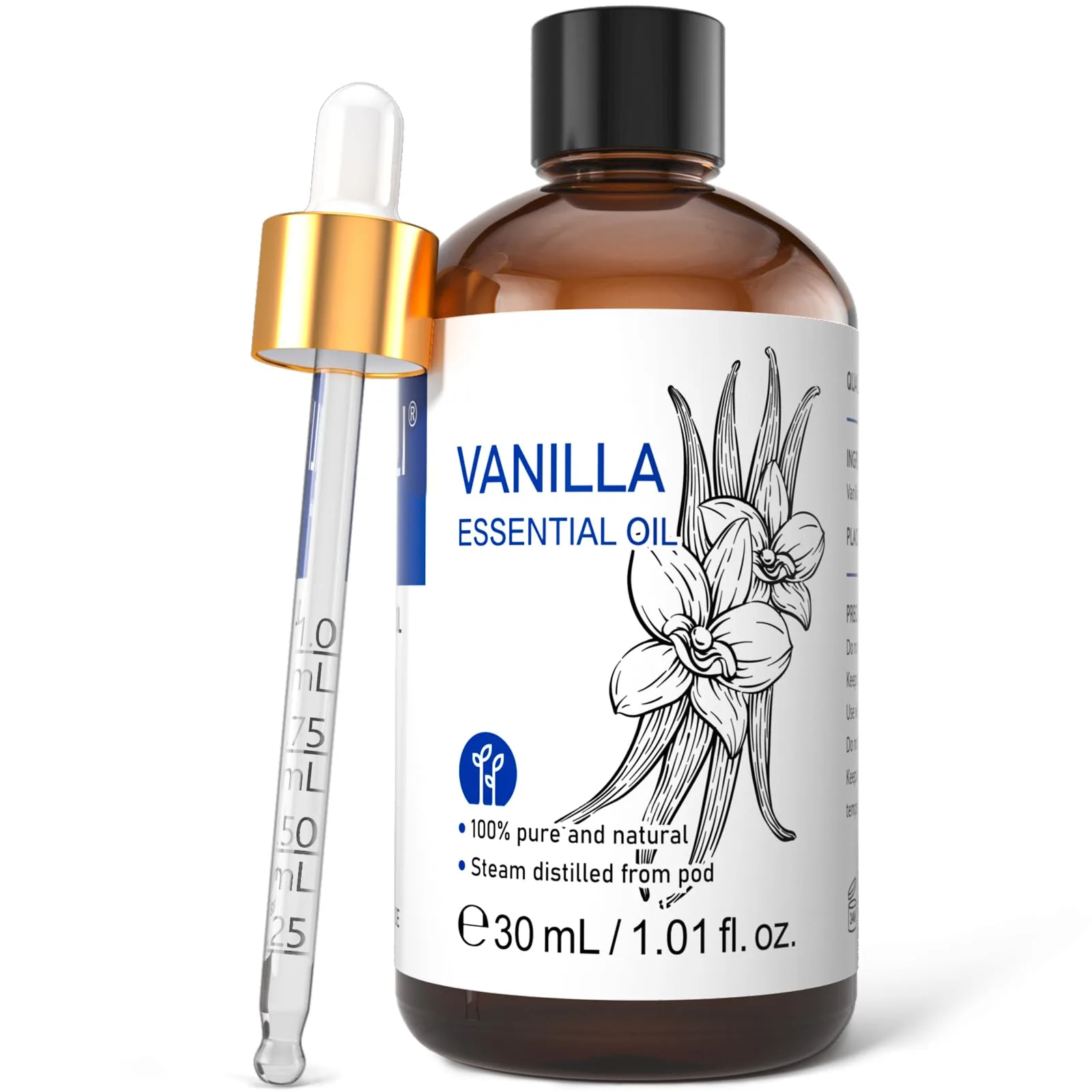 HIQILI Vanilla Essential Oil, 1 Fl Oz (30ML) | Pure & Natural Aroma for Diffusers & DIY - main product image