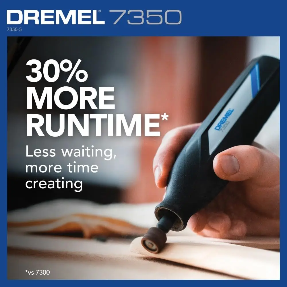 Dremel 7350 4V Cordless Rotary Tool Kit with 5 Accessories, 12000 RPM, USB-C Rechargeable Battery | Lightweight DIY & Crafting Tool - view 8