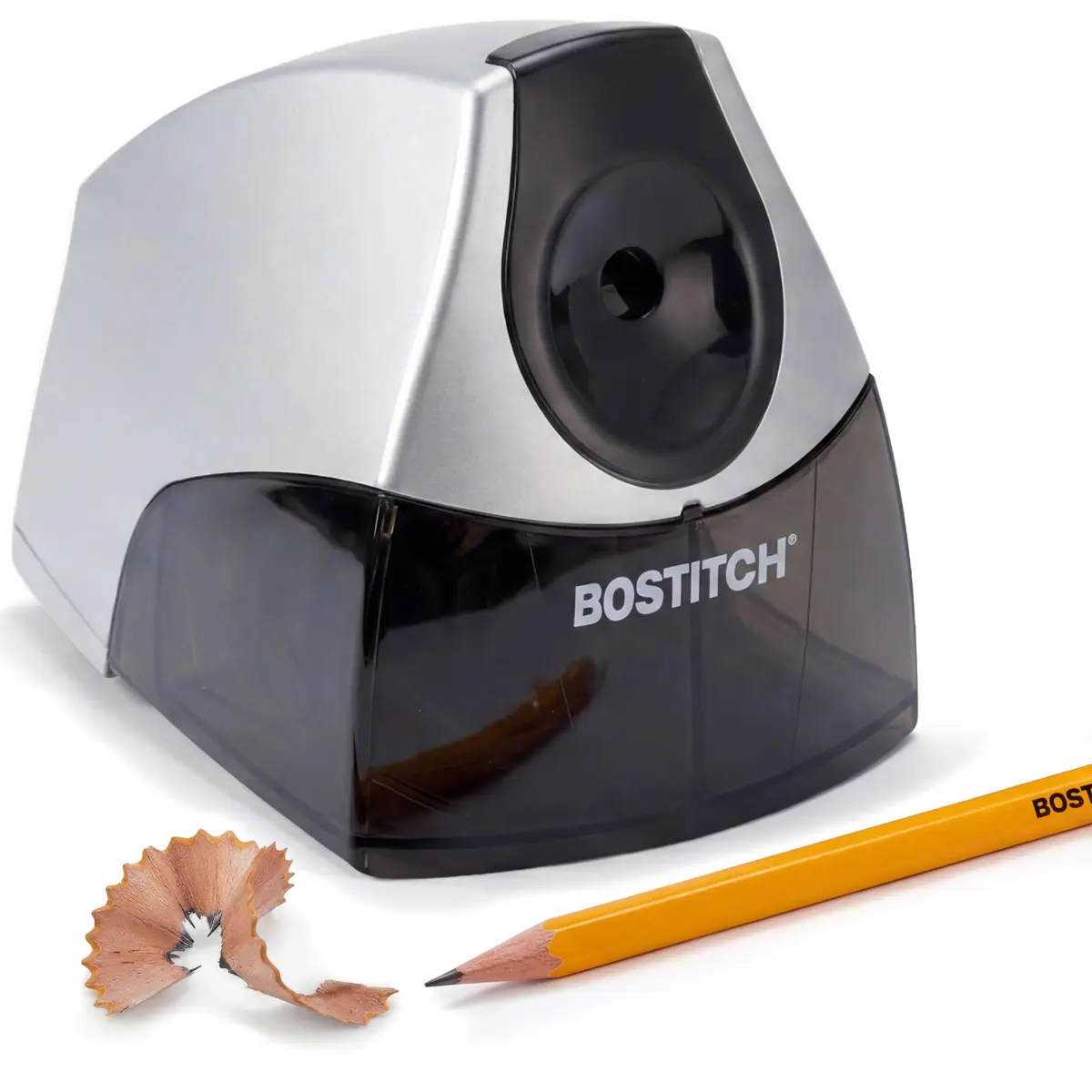 Bostitch Office Electric Pencil Sharpener Silver | Stall-Free, Heavy Duty, Compact Design - main product image
