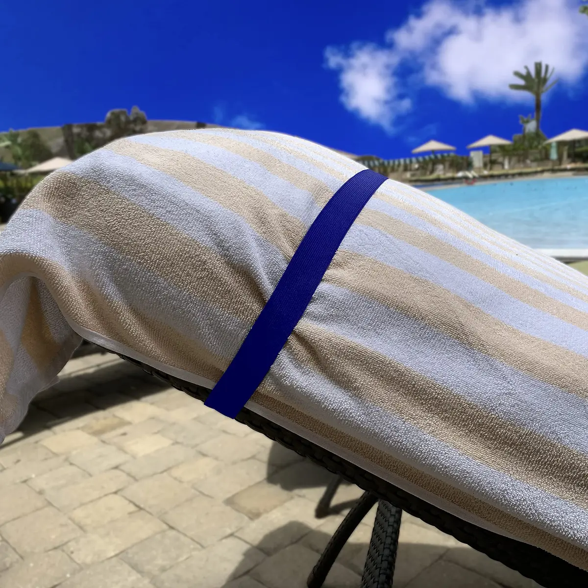 Cruise On Towel Bands for Cruise Chairs, 2 Pack, Multicolor | Secure Beach Towel Clips for Wind Protection - view 5