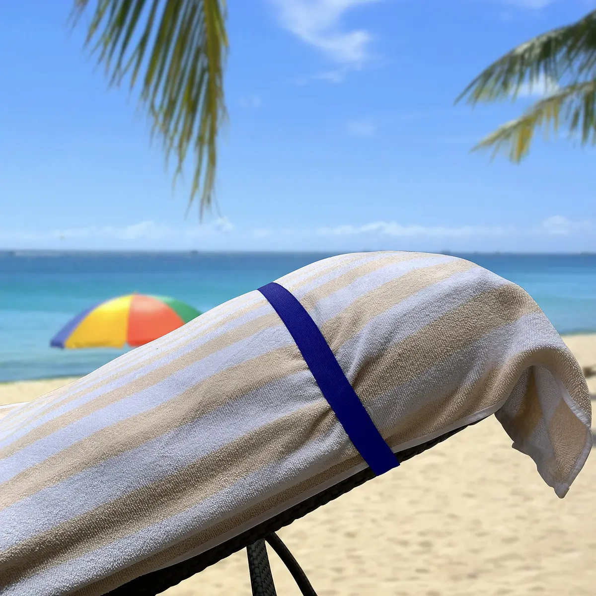Cruise On Towel Bands for Cruise Chairs, 2 Pack, Multicolor | Secure Beach Towel Clips for Wind Protection - view 9
