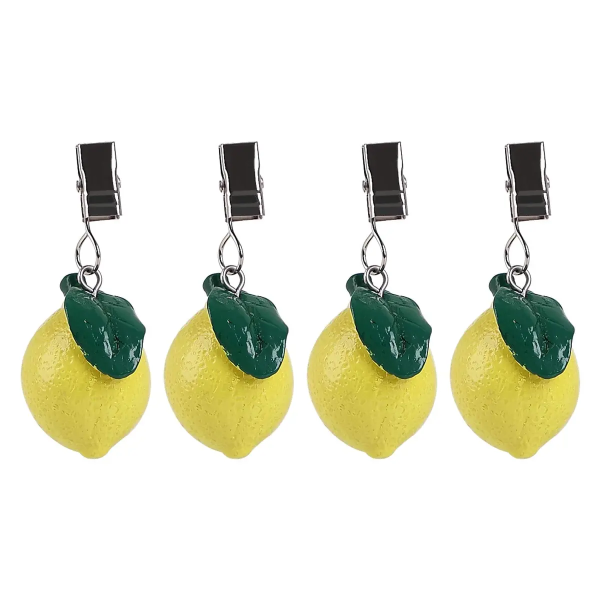 TwoFish Lemon Tablecloth Clamps Set of 4 | Handmade Resin Lemon Design for Outdoor & Indoor Use - view 2