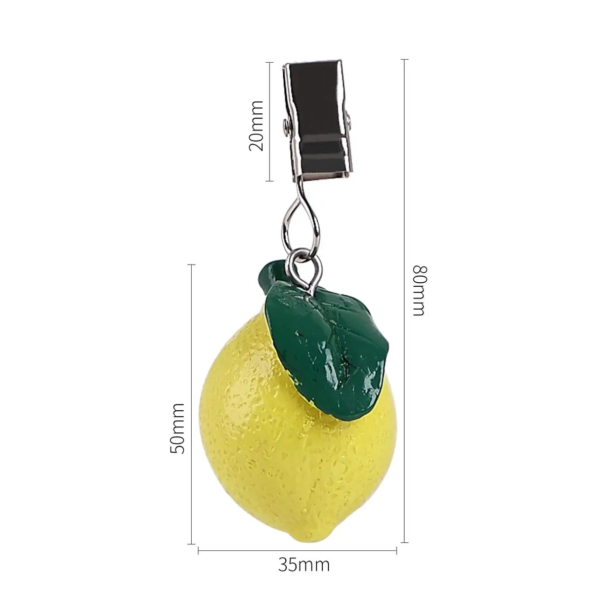 TwoFish Lemon Tablecloth Clamps Set of 4 | Handmade Resin Lemon Design for Outdoor & Indoor Use - view 3
