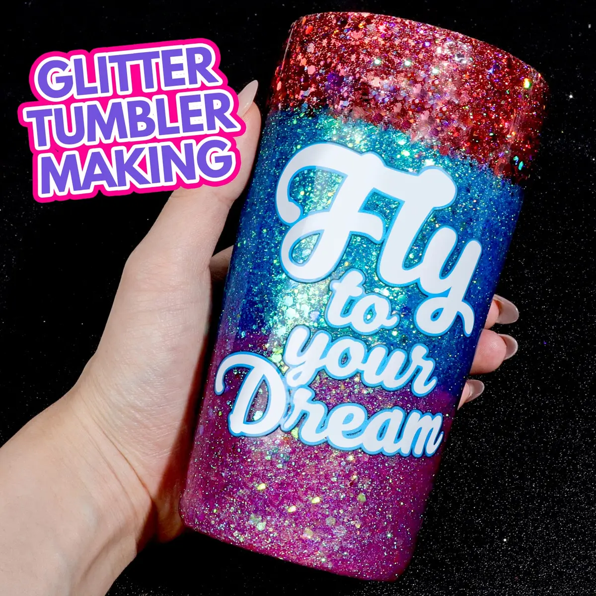 LEOBRO Holographic Chunky Glitter 32 Colors | Sparkling Craft Flakes for Resin, Nails & Face - view 4