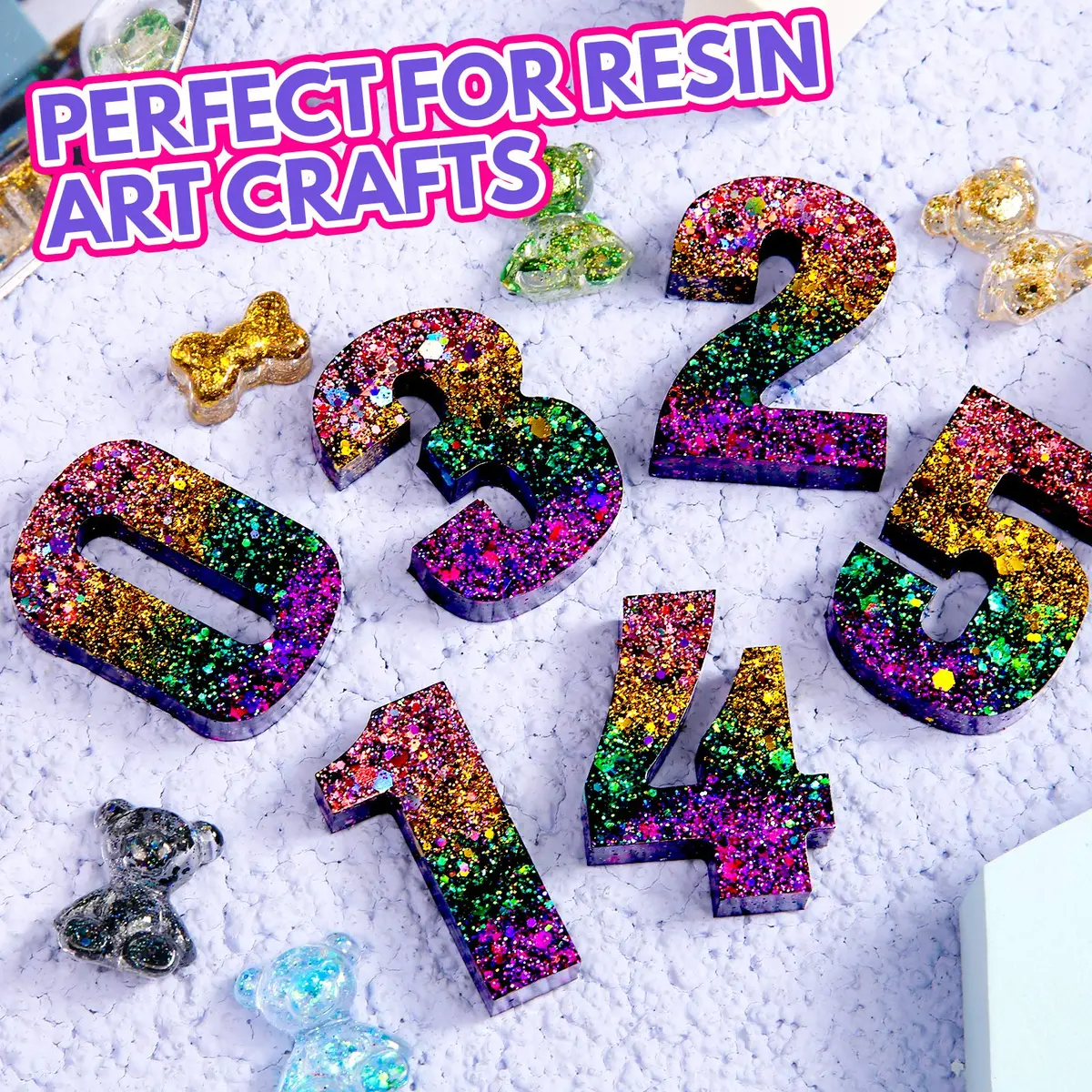 LEOBRO Holographic Chunky Glitter 32 Colors | Sparkling Craft Flakes for Resin, Nails & Face - view 6