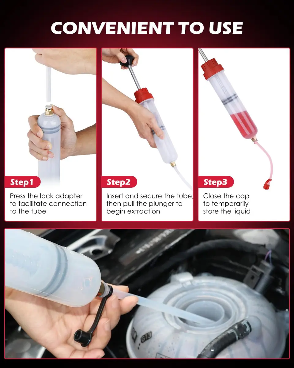 SEDY Fluid Extractor - 200cc Oil & Fluid Pump | Multi-Purpose Automotive Syringe - view 8