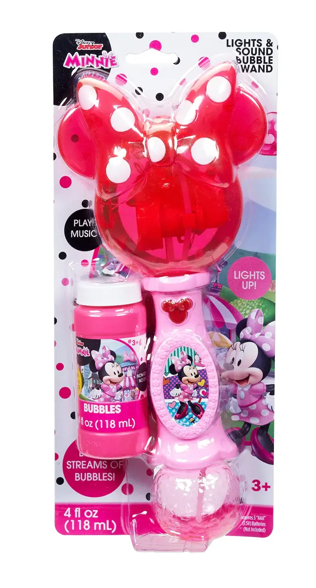 Little Kids Disney Minnie Mouse Musical Bubble Wand with Lights & Sound | 4oz Bubble Solution Included - view 5