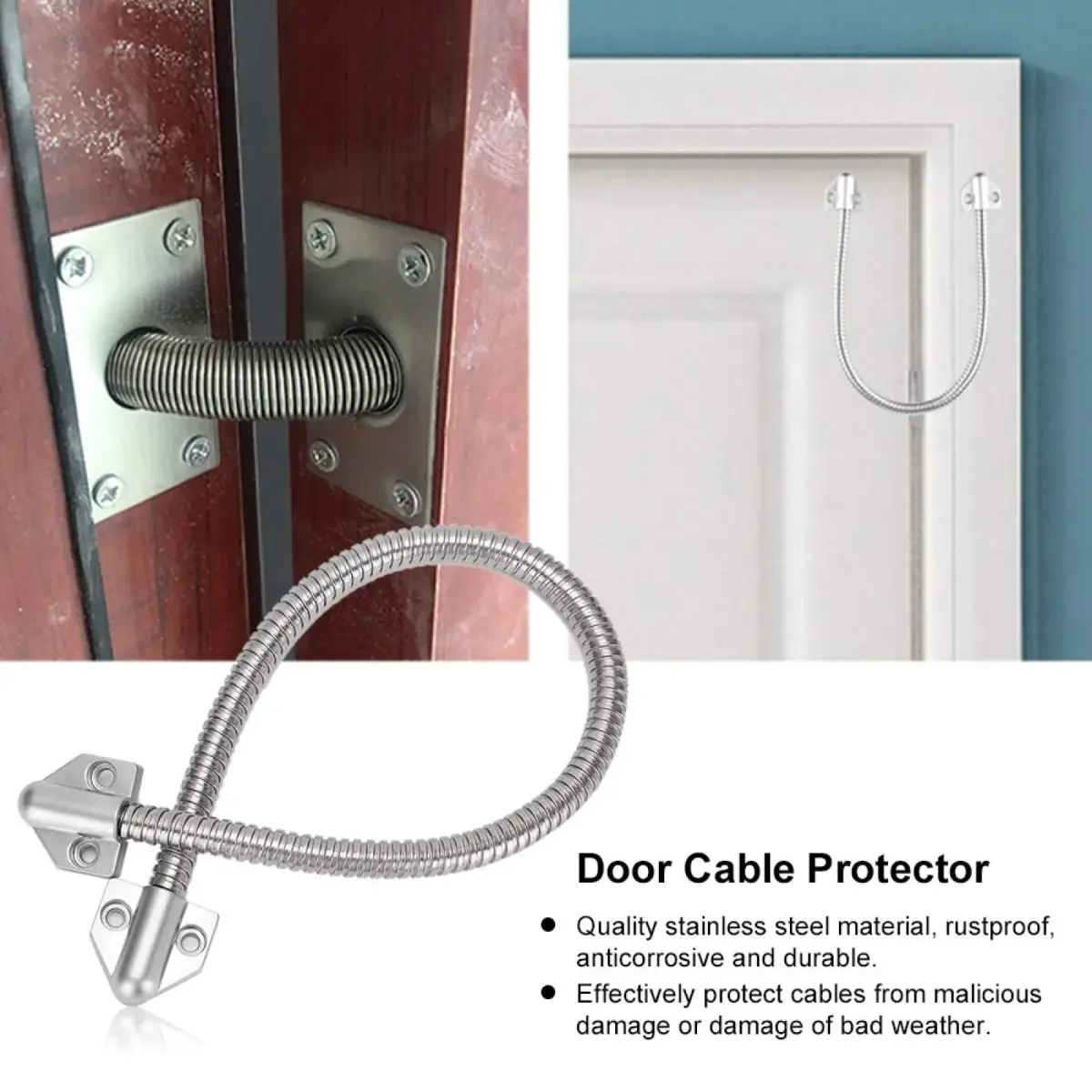 VINGVO Armored Loop Power Transfer Door Cable Protector 450mm (17.7in) | Protects Wires from Damage - view 8