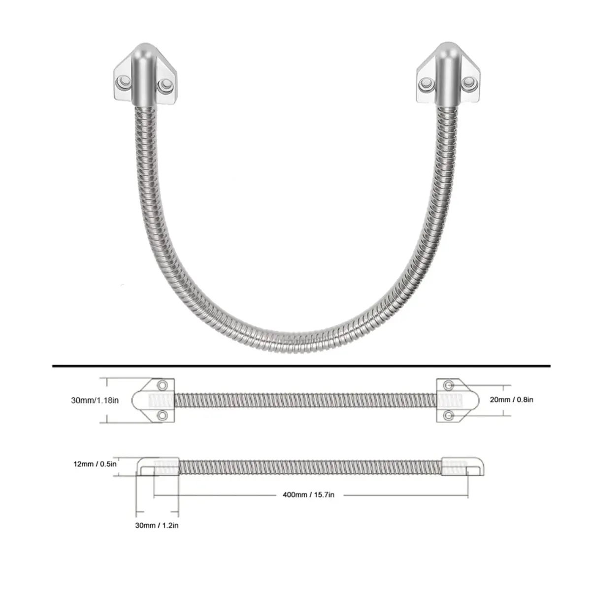 VINGVO Armored Loop Power Transfer Door Cable Protector 450mm (17.7in) | Protects Wires from Damage - view 9