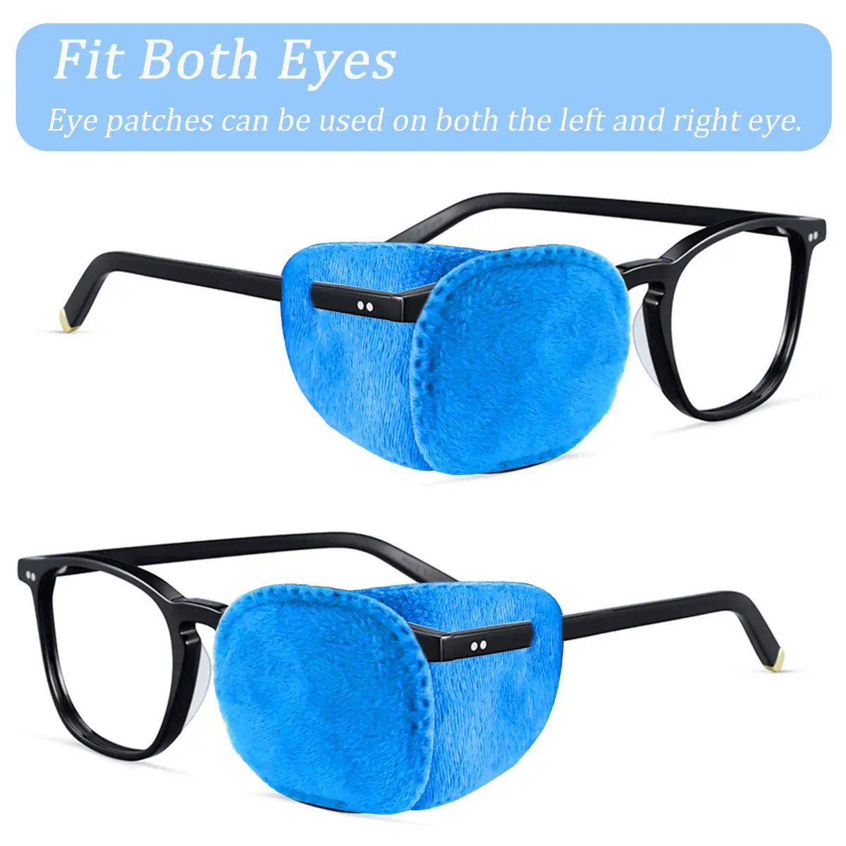 THSIREE Blue 4 Pack Eye Patches for Kids | Soft Velvet Material for Lazy Eye Treatment - view 6