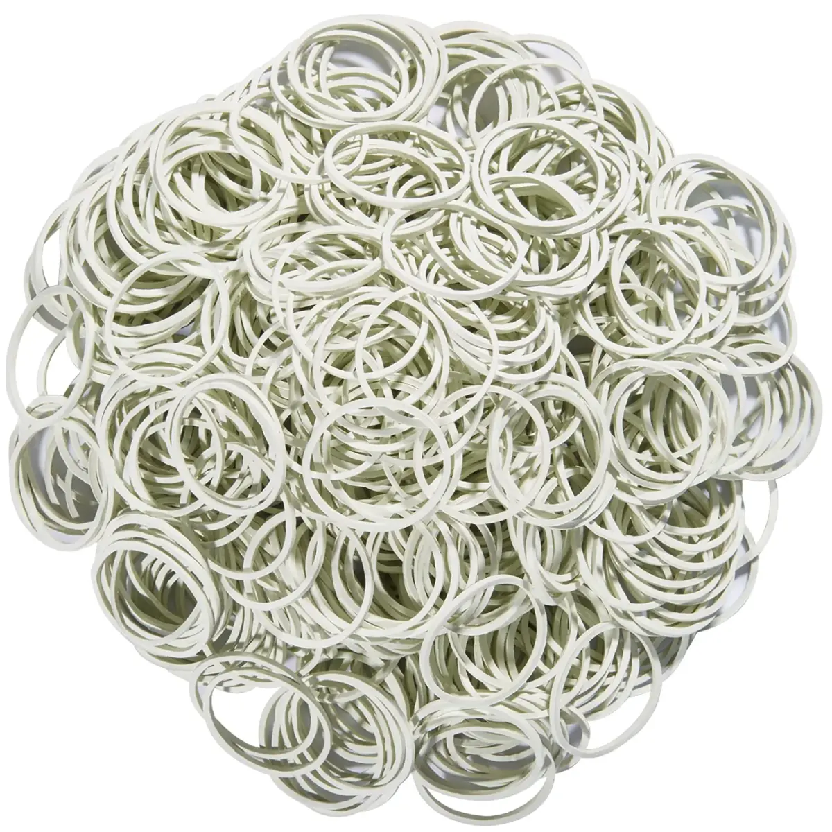 AMUU Small White Rubber Bands 1.6cm (0.63") Diameter | Pack of 1200 - main product image