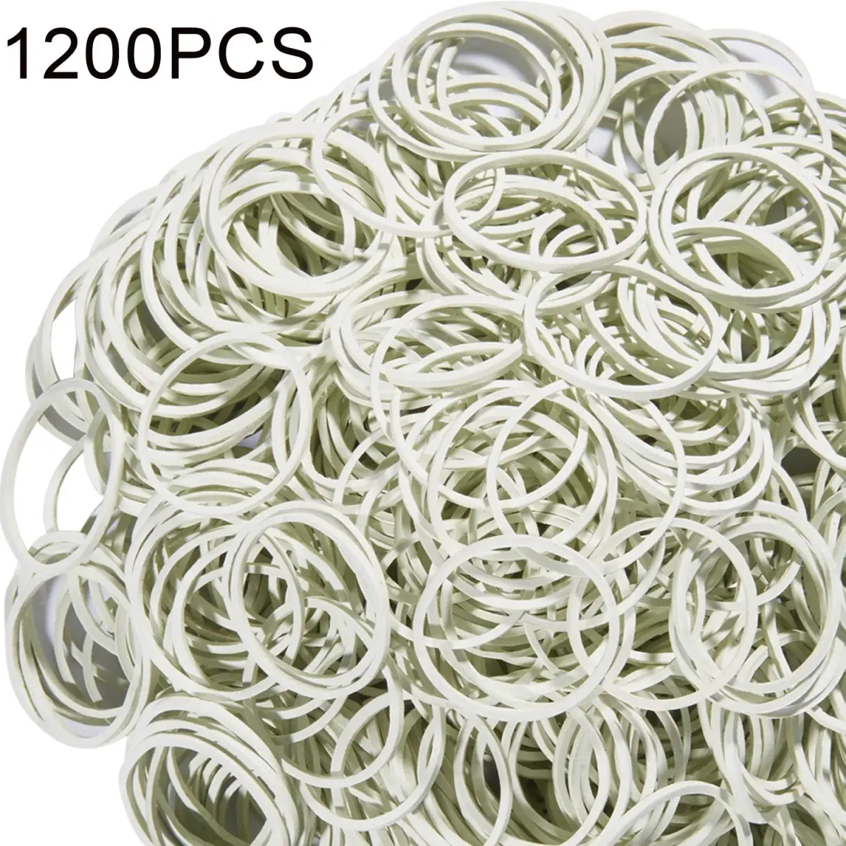 AMUU Small White Rubber Bands 1.6cm (0.63") Diameter | Pack of 1200 - view 3