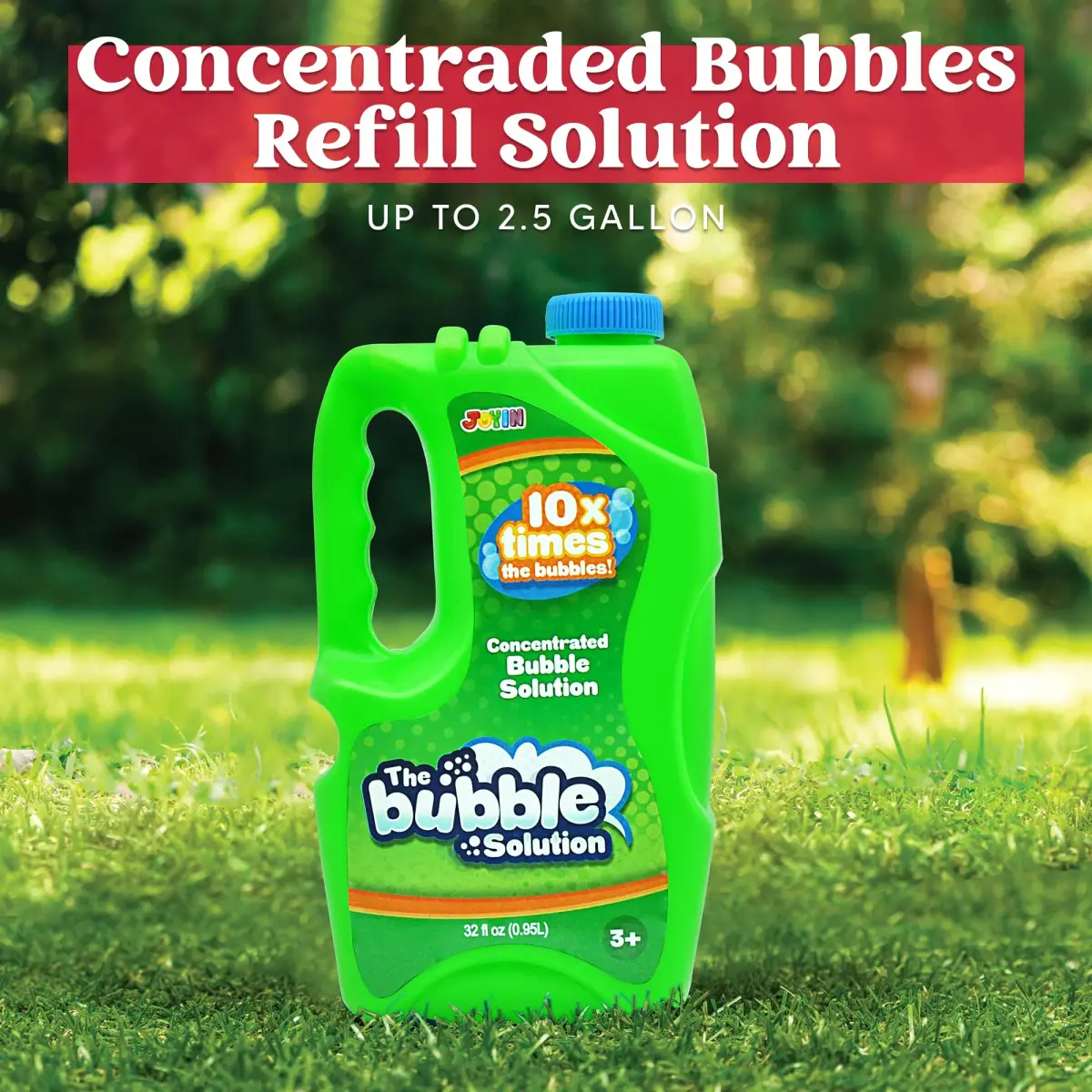 JOYIN Concentrated Bubble Solution 32 fl oz (946ml) | Makes 2.5 Gallons Regular Bubbles, Non-Toxic, USA Import - view 2