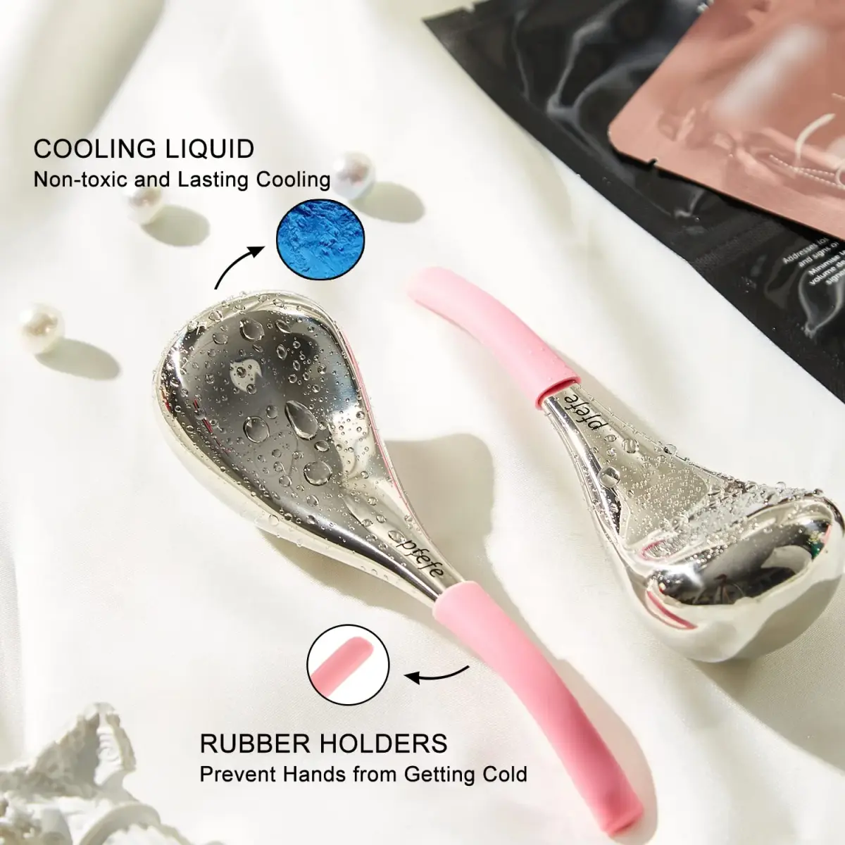 pfefe Ice Globes for Face Eyes, Cryo Sticks Facial Skin Care Tools with Storage Case | Stainless Steel - view 3