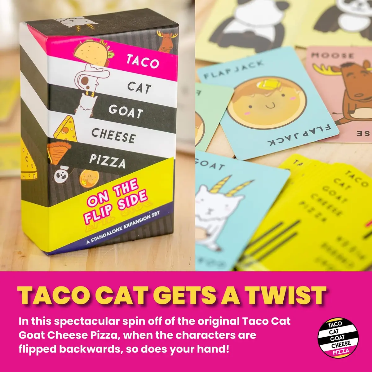 Taco Cat Goat Cheese Pizza On The Flip Side Expansion Set by Dolphin Hat Games | Fast-Paced Card Game for Ages 7+ - view 5