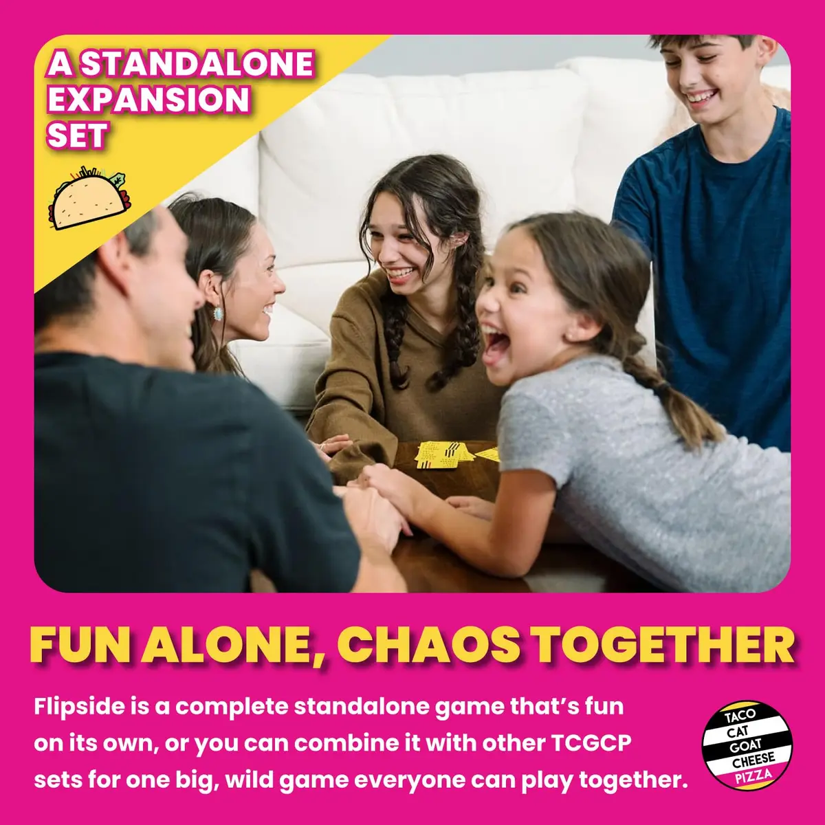 Taco Cat Goat Cheese Pizza On The Flip Side Expansion Set by Dolphin Hat Games | Fast-Paced Card Game for Ages 7+ - view 7
