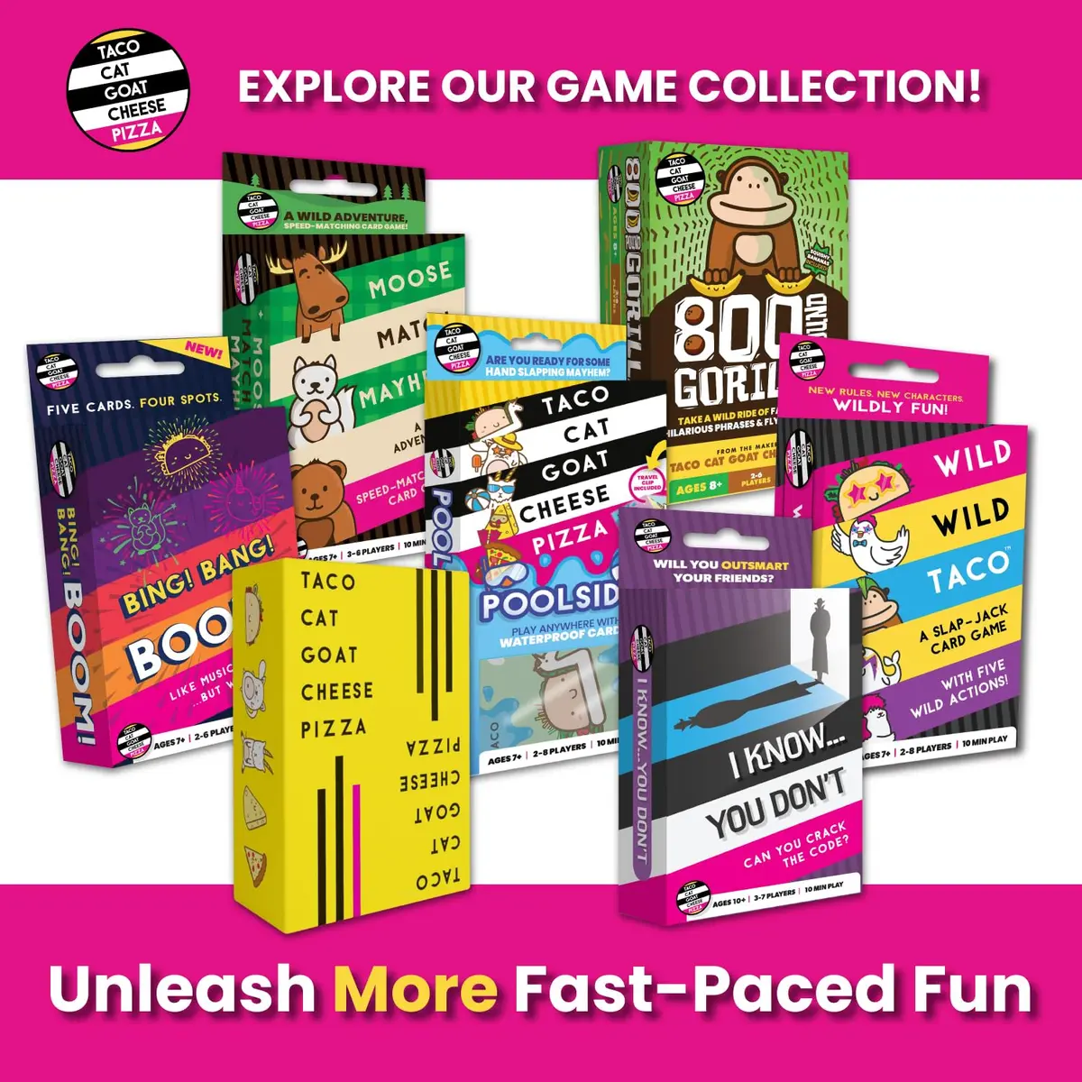Taco Cat Goat Cheese Pizza On The Flip Side Expansion Set by Dolphin Hat Games | Fast-Paced Card Game for Ages 7+ - view 8
