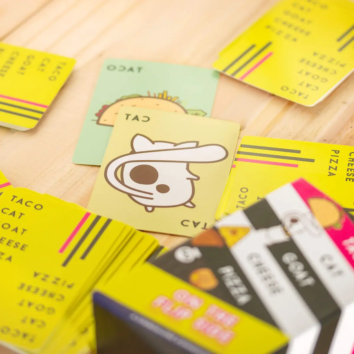 Taco Cat Goat Cheese Pizza On The Flip Side Expansion Set by Dolphin Hat Games | Fast-Paced Card Game for Ages 7+ - view 2