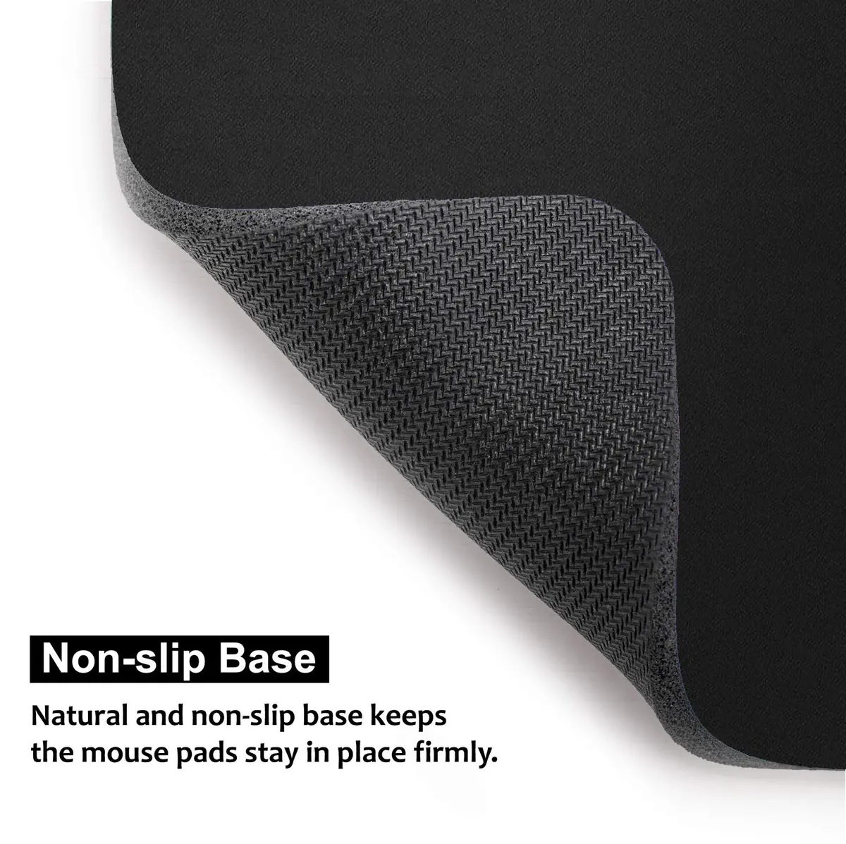Audimi Small Mouse Pad 6 x 8 Inch, Mini Mouse Pad Thick for Laptop Wireless Mouse Home Office Travel, Portable & Washable (Black) | Smooth-Gliding Cloth Surface - view 5