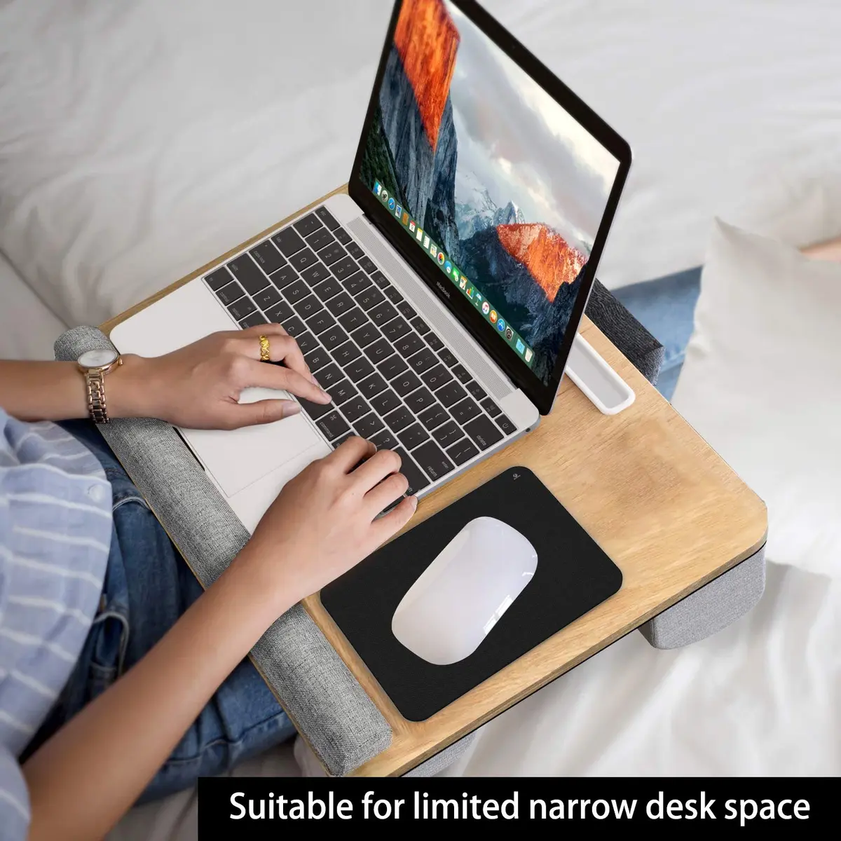 Audimi Small Mouse Pad 6 x 8 Inch, Mini Mouse Pad Thick for Laptop Wireless Mouse Home Office Travel, Portable & Washable (Black) | Smooth-Gliding Cloth Surface - view 3
