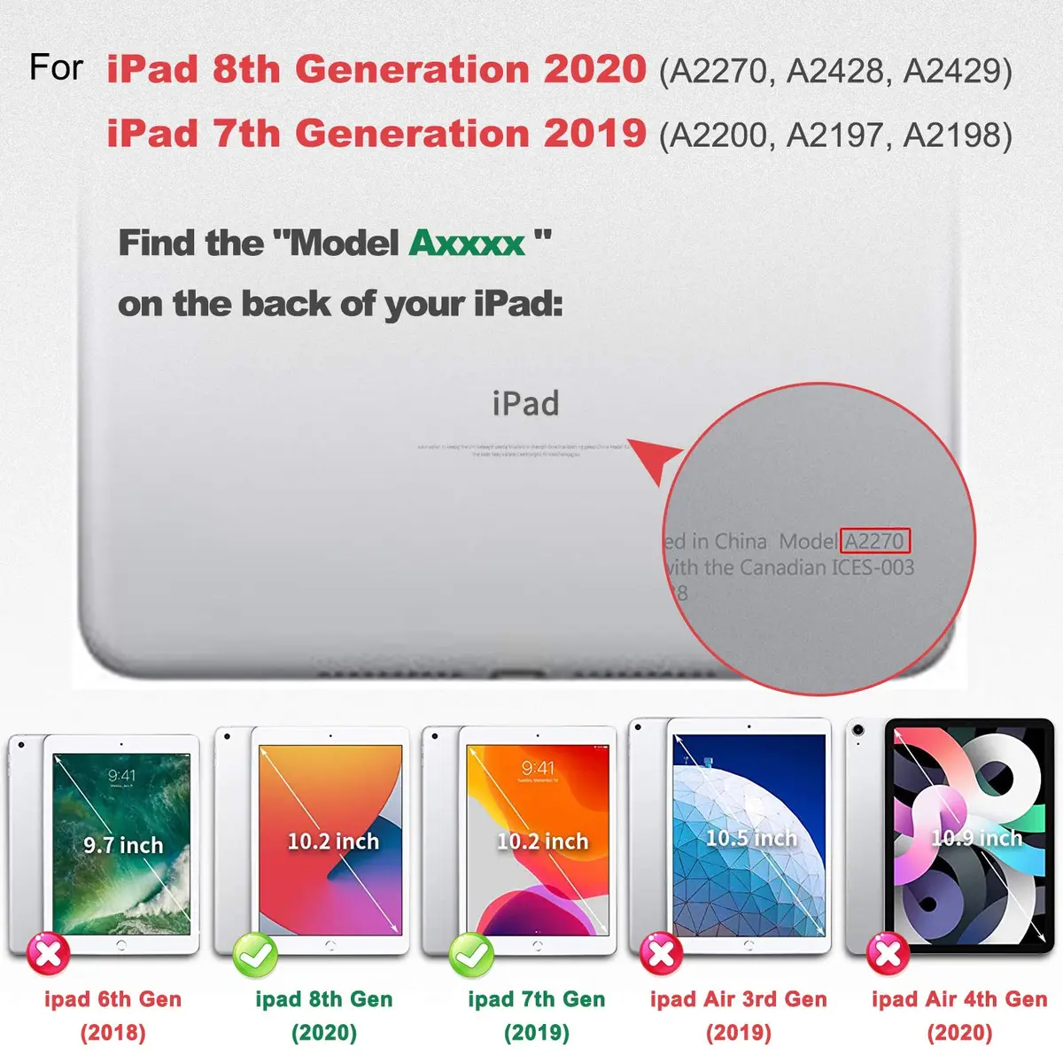 BATYUE Shockproof Case for iPad 9th/ 8th/ 7th Gen (10.2 inch) | 3-Layer Armor & 360° Stand, Kid-Friendly, Detachable Strap - view 9