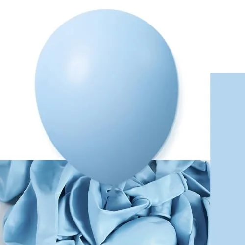 PartyWoo 5 Inch Light Blue Balloons (100pcs) | Pastel Sky Blue Balloons for Parties - main product image