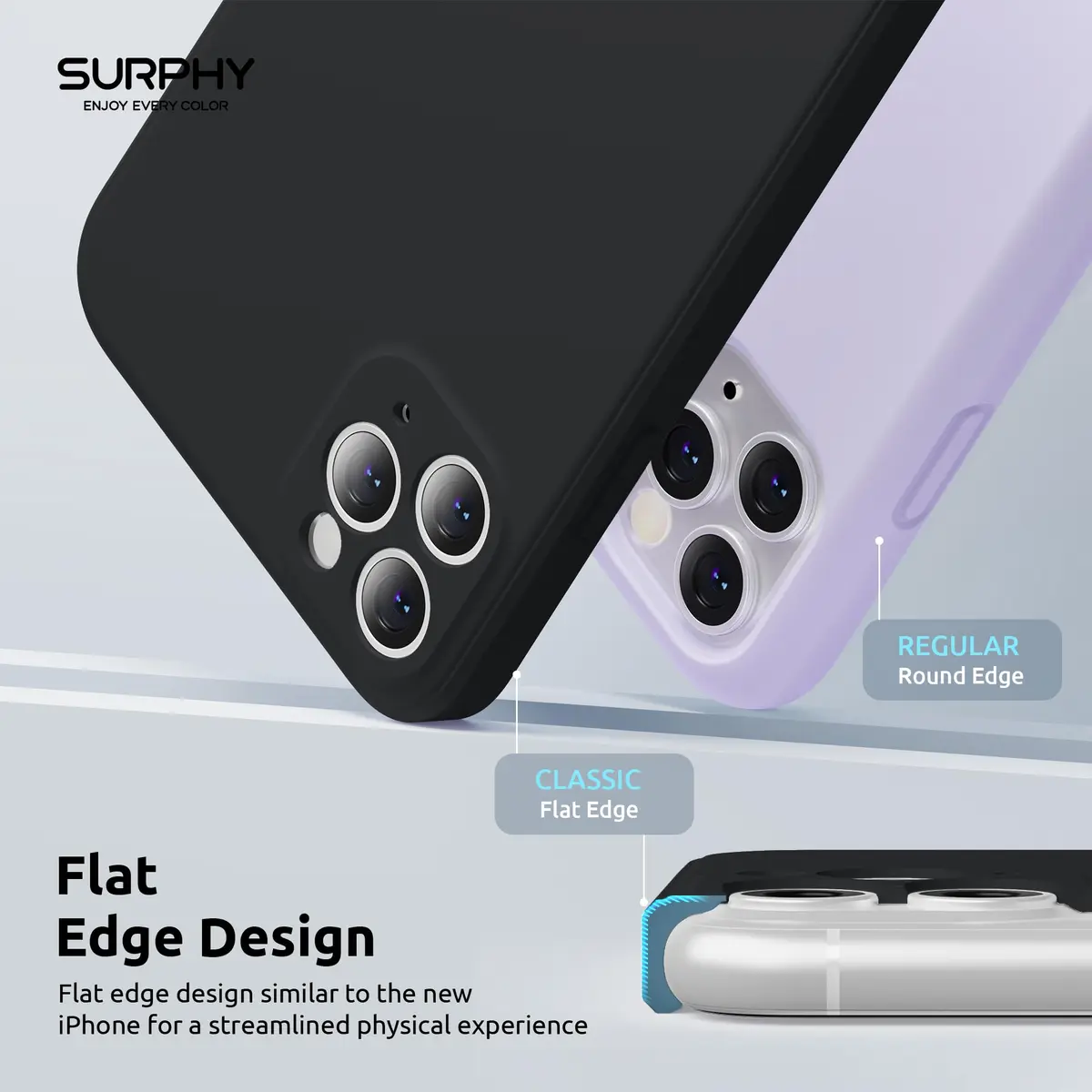 SURPHY Liquid Silicone Slim Case for iPhone 11 Pro Max 6.5 Inch | Camera & Body Protection - view 3