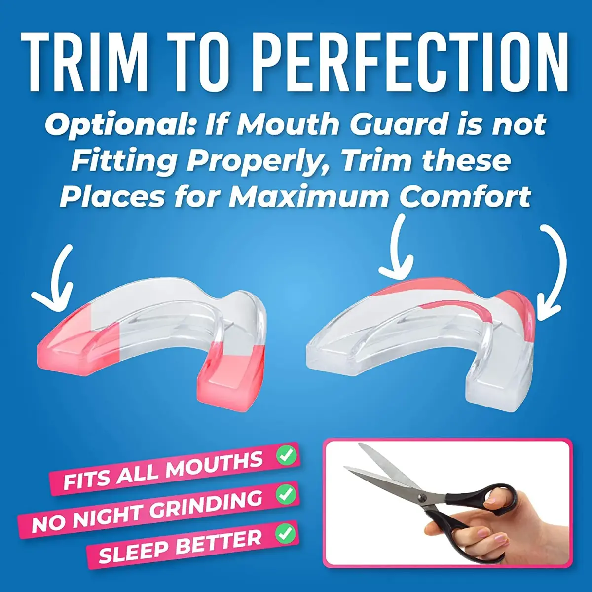 HONEYBULL Thick Anti Grinding Night Guards with Storage Case | Custom Moldable Boil-and-Bite Dental Protection - view 3