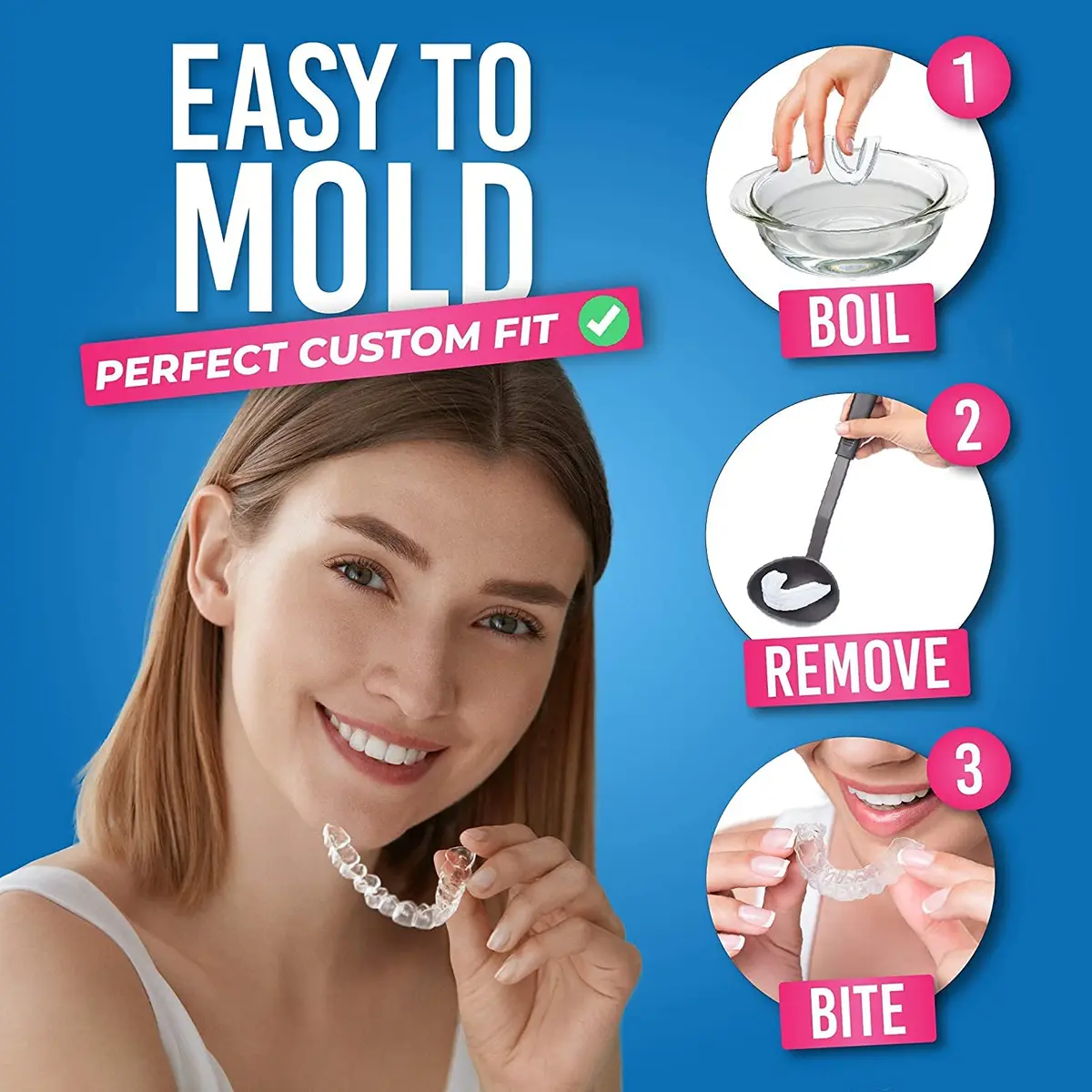 HONEYBULL Custom Moldable Night Guards 12 Pack Thin | Boil and Bite for Teeth Grinding Protection - view 4
