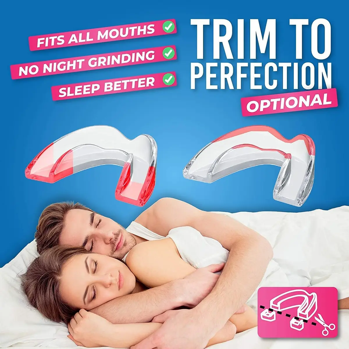 HONEYBULL Custom Moldable Night Guards 12 Pack Thin | Boil and Bite for Teeth Grinding Protection - view 3