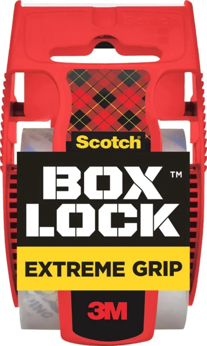 Scotch Box Lock Clear Packing Tape 1.88 in x 22.2 yd | Extreme Grip for Shipping & Mailing - main product image