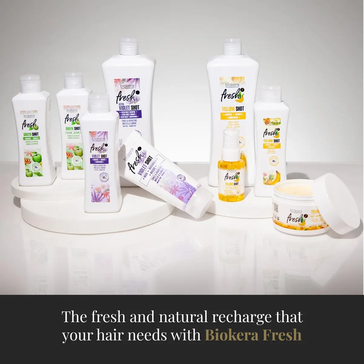 SALERM Hair Oil - Biokera Fresh Yellow Shot Oil 75 ml Abyssinian & Almond Nourishes & Repairs Damaged Hair - view 6
