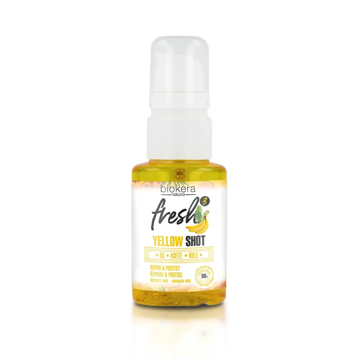 SALERM Hair Oil - Biokera Fresh Yellow Shot Oil 75 ml Abyssinian & Almond Nourishes & Repairs Damaged Hair - main product image