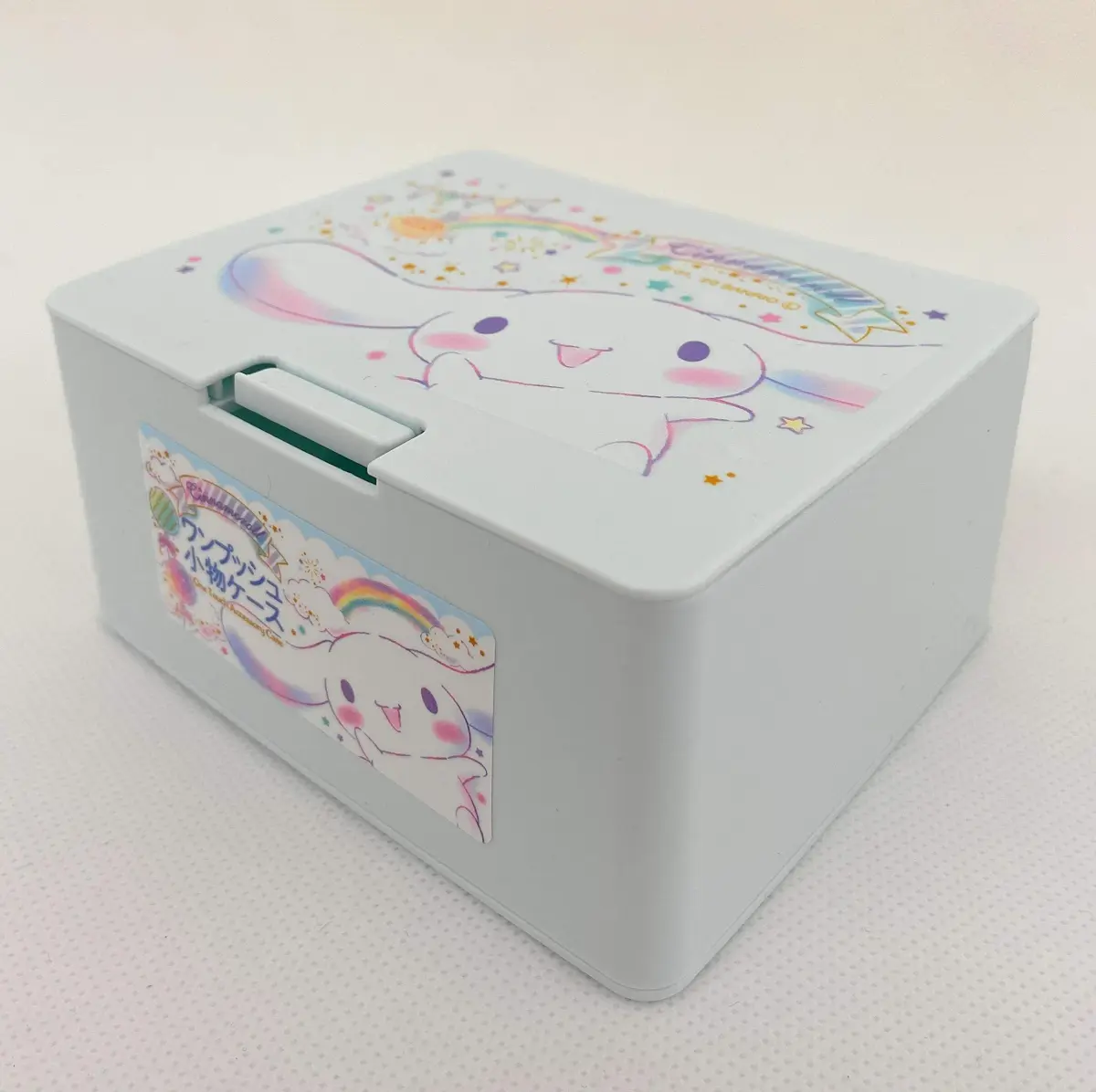 Sanrio Cinnamoroll Cute Box with One Touch Open Lid, Makeup Case 10.67cm (4.2in) | Japanese Style Organizer - view 2