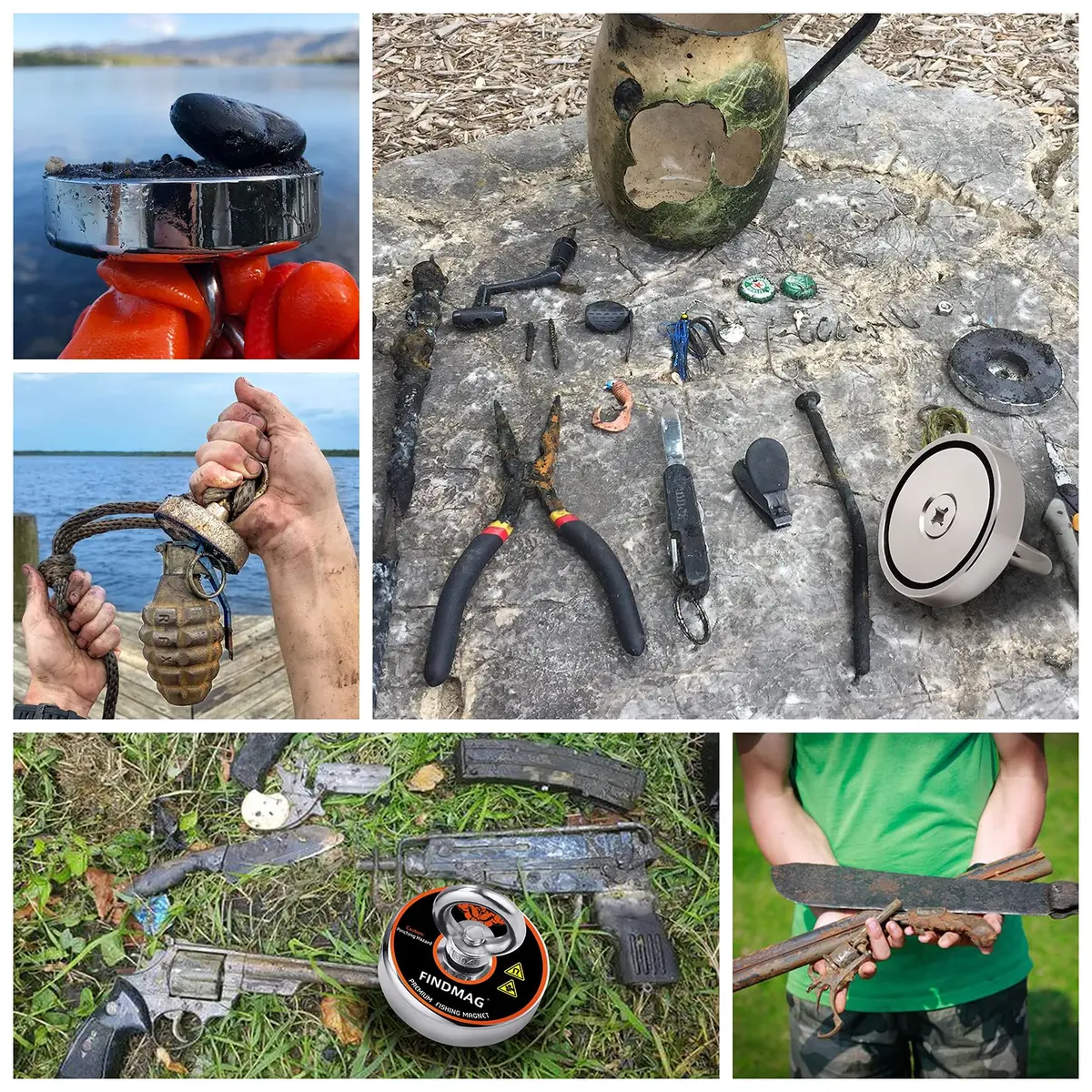 FINDMAG 1000 LBS (454KG) High Power Fishing Magnet Kit | Salvage Treasure Underwater - view 6
