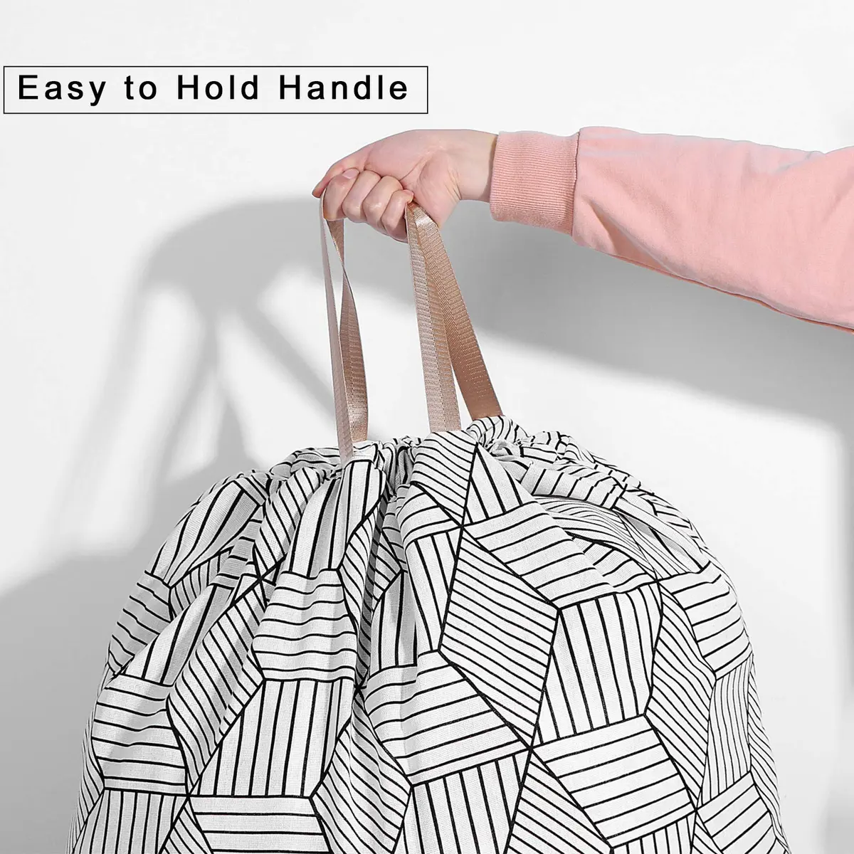 SANFERGE Extra Large Laundry Bag with Drawstring & Handle | Heavy Duty Travel & Household Storage (28 x 40 Inch) - view 3