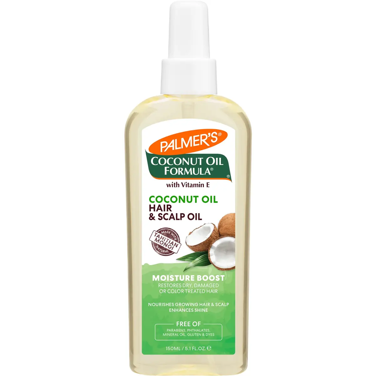Palmer's Moisture Boost Coconut Oil Hair & Scalp Restorative Spray 150ml (5.1 Fl Oz) | Hydrates Dry Damaged Hair & Scalp - main product image