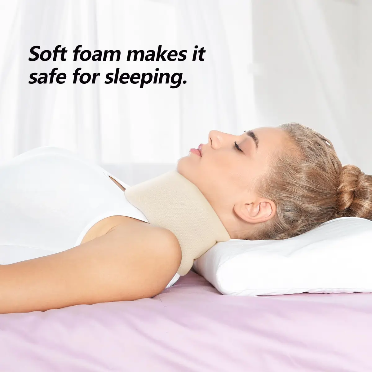 Cozyhealth Soft Foam Neck Brace Universal Cervical Collar L | 7.6cm Depth, Adjustable Neck Support for Pain Relief - view 4