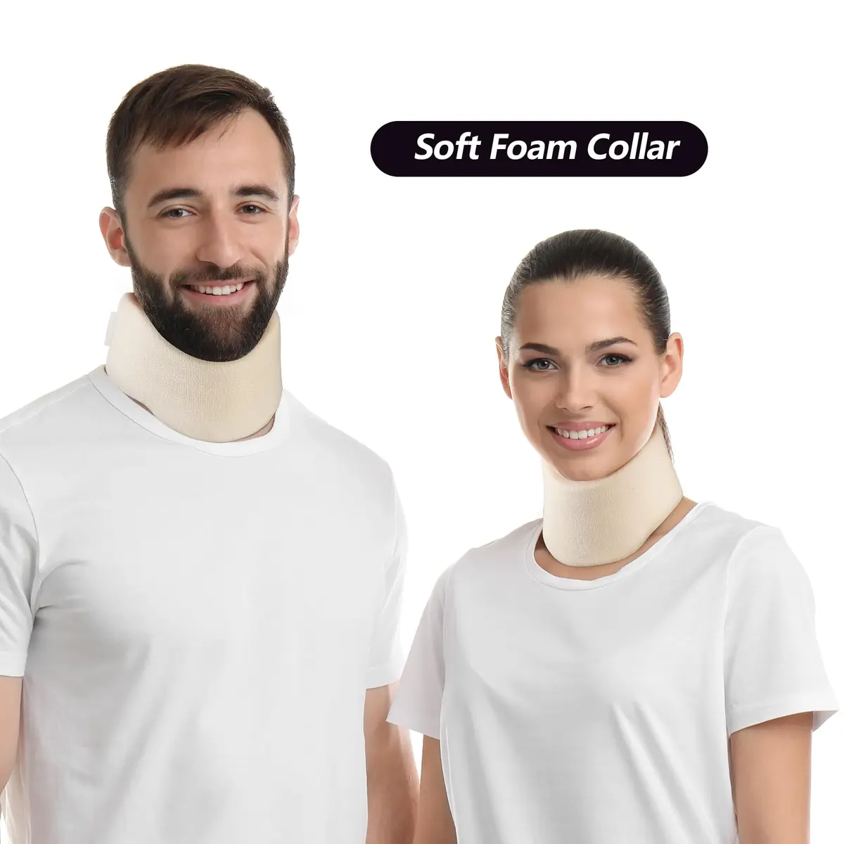 Cozyhealth Soft Foam Neck Brace Universal Cervical Collar XL | 3" Depth, Adjustable Neck Support for Sleeping - view 5