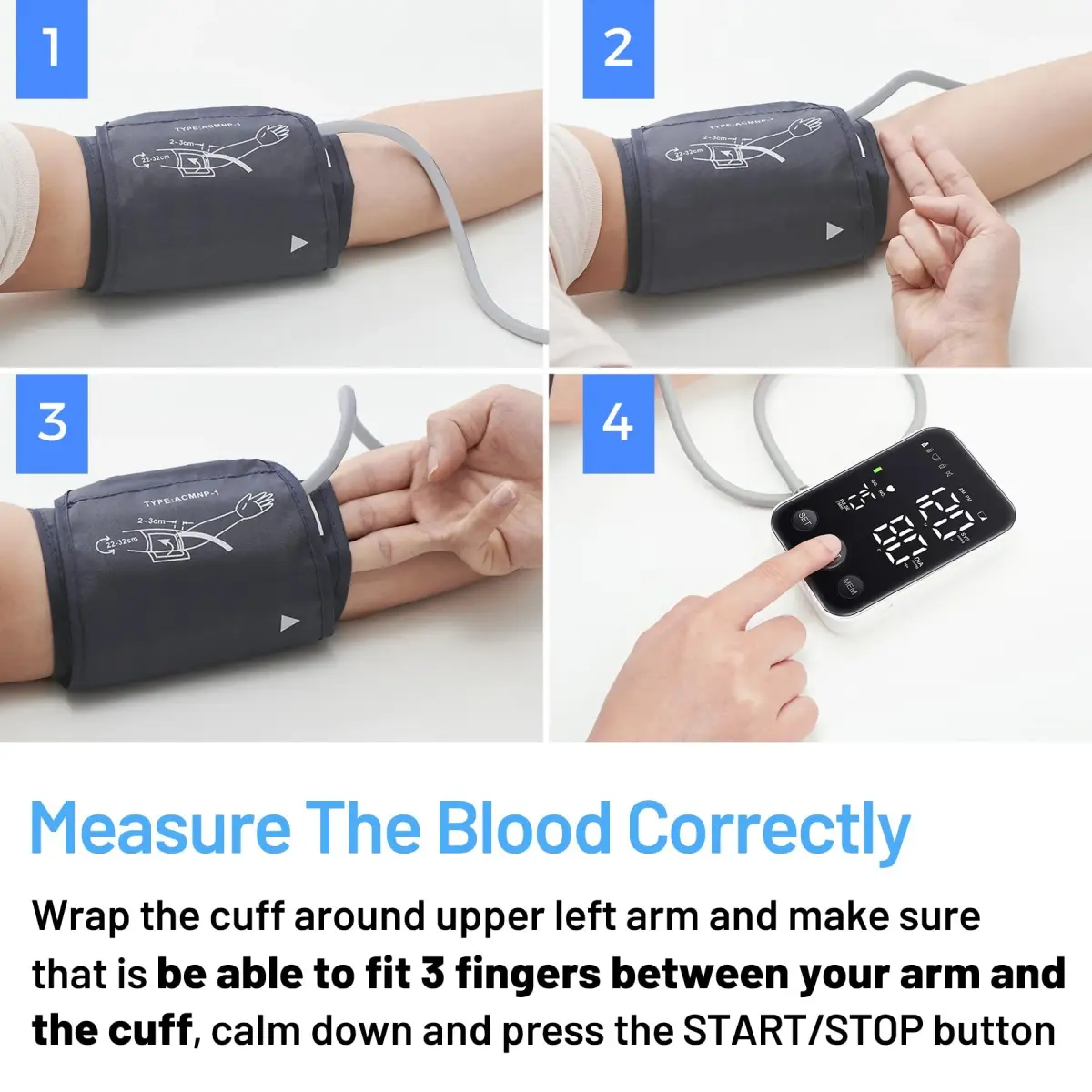 DOUHAO Blood Pressure Monitor Upper Arm Machine with 240 Memory & Backlight Display | Clinically Accurate Readings - view 7