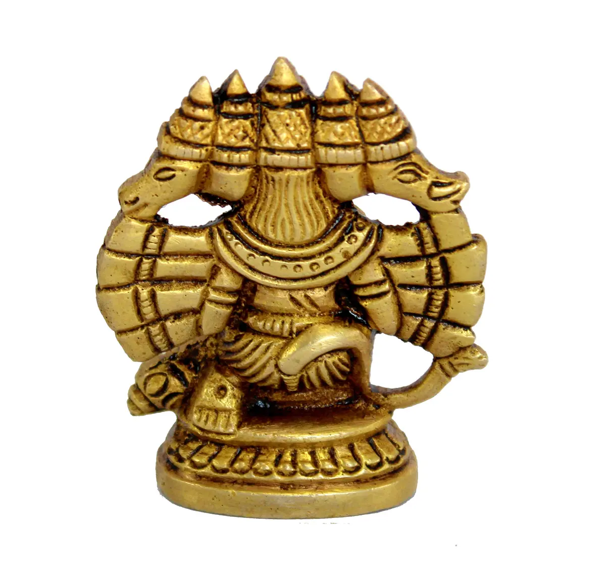 eSplanade Brass Panchmukhi Hanuman Idol Statue 6.5 cm (2.5 Inch) | Handmade Religious Sculpture for Home & Office - view 7