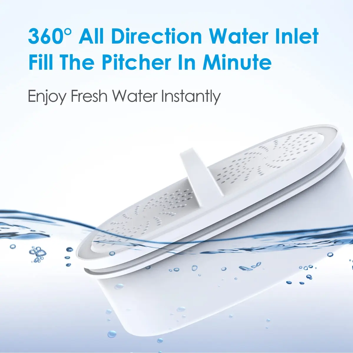 Waterdrop PT-61B Water Filter Pitcher 2.5 Gallons (200 Gallons) | NSF Certified Chlorine Reduction - view 8