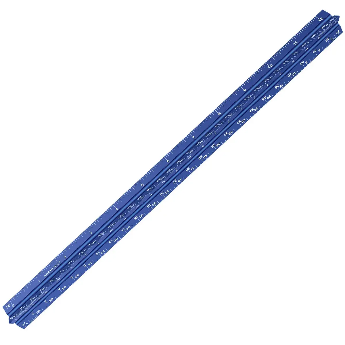 Hutou 12" Architectural Scale Ruler Aluminum Blue | Precision Drafting Tool - view 2
